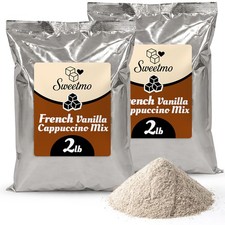 French Vanilla Instant Cappuccino Mix 2 Pack 2 lb Each Bag Caf  Style Coffee
