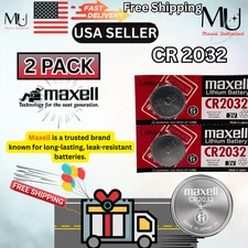 2 PCS Maxell CR2032 Fresh 3V LITHIUM BATTERY Car Key Fobs Digital Scale EXP2033+