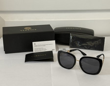 Authentic Versace Sunglasses VE4407D GB 187 57mm Black/Dark Grey Lenses