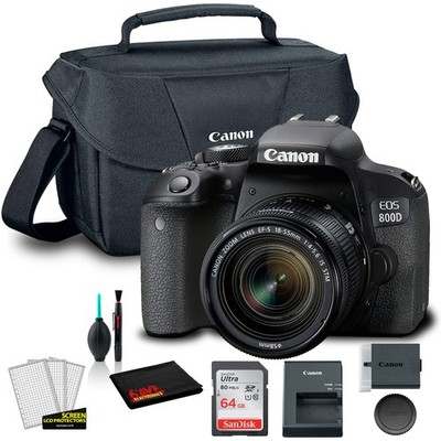 Canon EOS 800D DSLR Camera with 18-55mm Lens (1894C002AA) +  Canon EOS Bag +