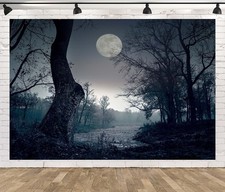 1 PC 7x5 FT Dark Forest Photography Backdrop Halloween Party Photo Background