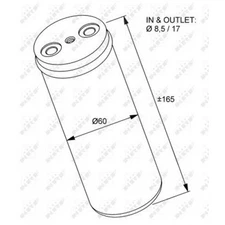 Dryer, air conditioning easy fit NRF 33233 for Opel Meriva