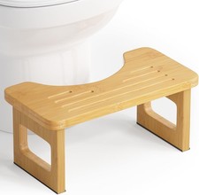 Bamboo Toilet Stool Foldable Squat Potty Stool Adults Non-Slip Poop Stools