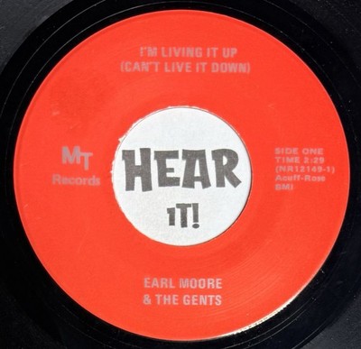 Private Rockabilly Country Jiver 45 EARL MOORE & THE GENTS Living It Up MT rare