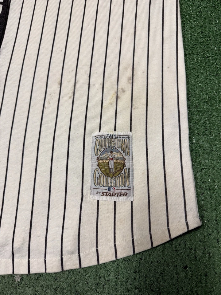 Vintage Starter Chicago Cubs 1907 Mens Size Medium Jersey White Pinstripe MARKED - Image 4 of 4