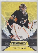 2021-22 Upper Deck Credentials Yellow 55/299 Carter Hart #25 x4f