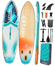 11'6 35" Extra Wide Inflatable Paddle Board,Stand Up Paddle Board Aqua Orange