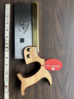 Vintage Sanderson Newbould Pax 8'' Brass Back Saw Sheffield England Dovetail O.H