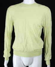 HERMES Pale Green-Yellow Wool Knit CHEVAUX EN SYMETRIE Men's Sweater M