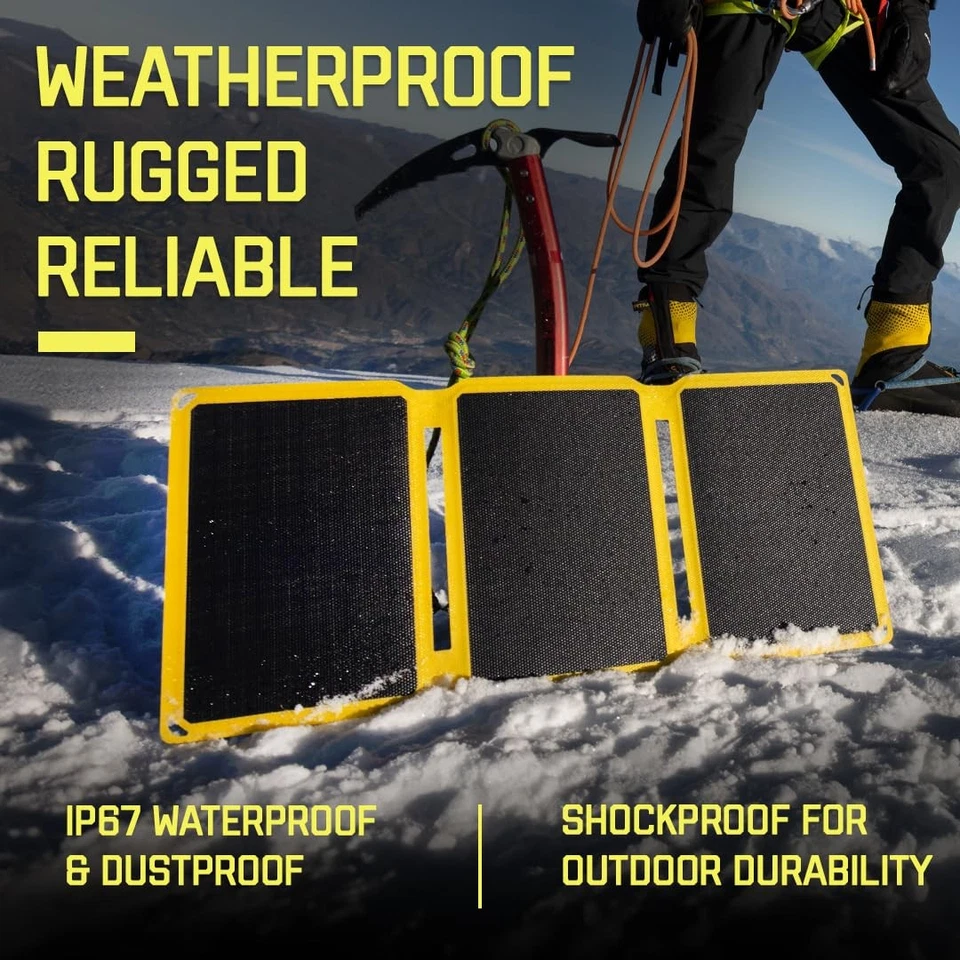 25 Watt Foldable IP67 Waterproof ETFE Monocrystalline Solar Panel + 2X 10000m... - Image 3 of 4