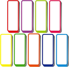 54Pcs Magnetic Dry Erase Labels,Reusable Magnetic Name Tags for Classroom,9 Colo
