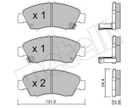 Metelli Bremsbelagsatz, Scheibenbremse 22-0138-0 FüR Honda