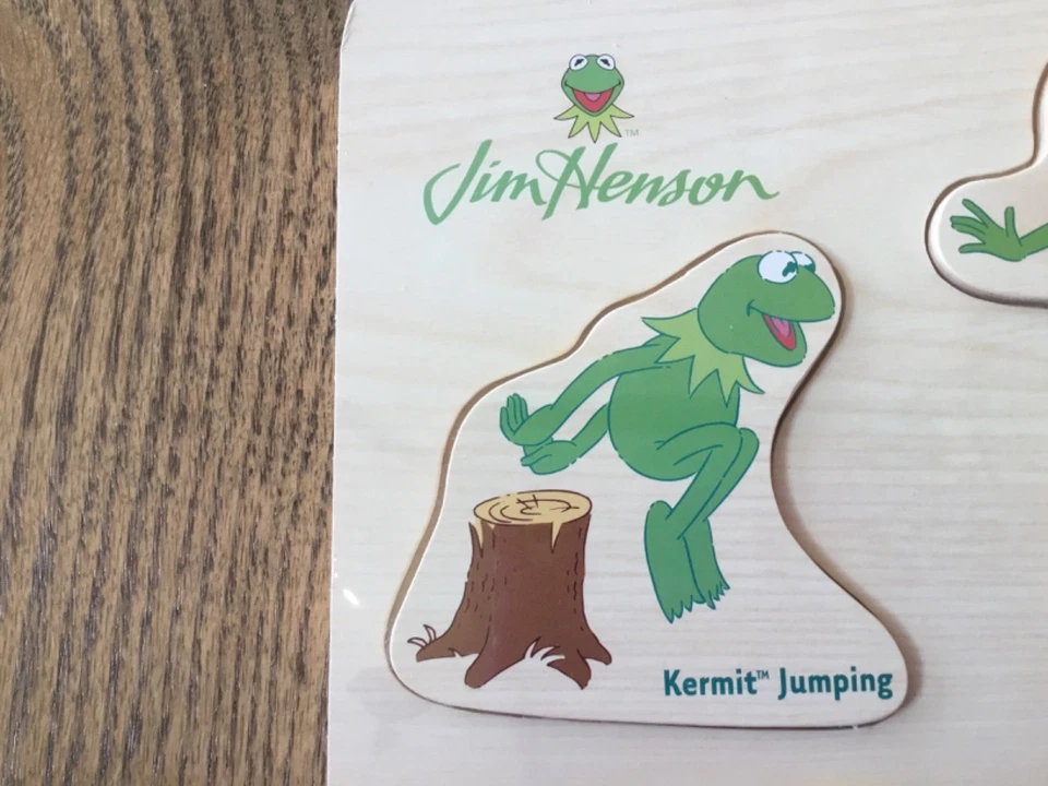 New KERMIT The FROG Jim Henson Wood Puzzel Preschool 6 piece Muppet 2003 Actvity - Image 2 of 4