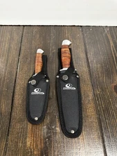 Mossy Oak  Set of Two 8" & 10''Bowie Knife Fixed Blade Hunting Belt Sheath(2)