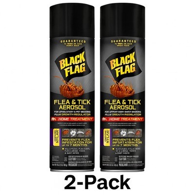 Black Flag Flea & Tick Killer Aerosol 16 Oz, Pack of 2
