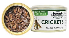 Canned Crickets 1.2oz High Protein Reptile Pet Food
