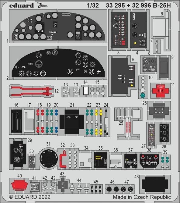 Eduard Accessories 33295 - 1:32 B-25H For HKM - New