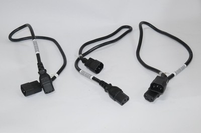 LOT 3 PACK HP POWER CABLE 2 FT 142263-008 C14 C13 SHORT PDU RACK VERTICAL