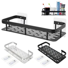 Wall Mount Bathroom Shower Caddy Shelf Rack Storage Basket for Shampoo Soap US