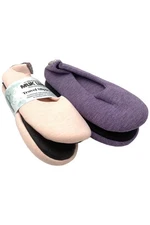 MUK LUKS Women's 2-Pack Travel Ballerina Soft Soles Purple/LtPink
