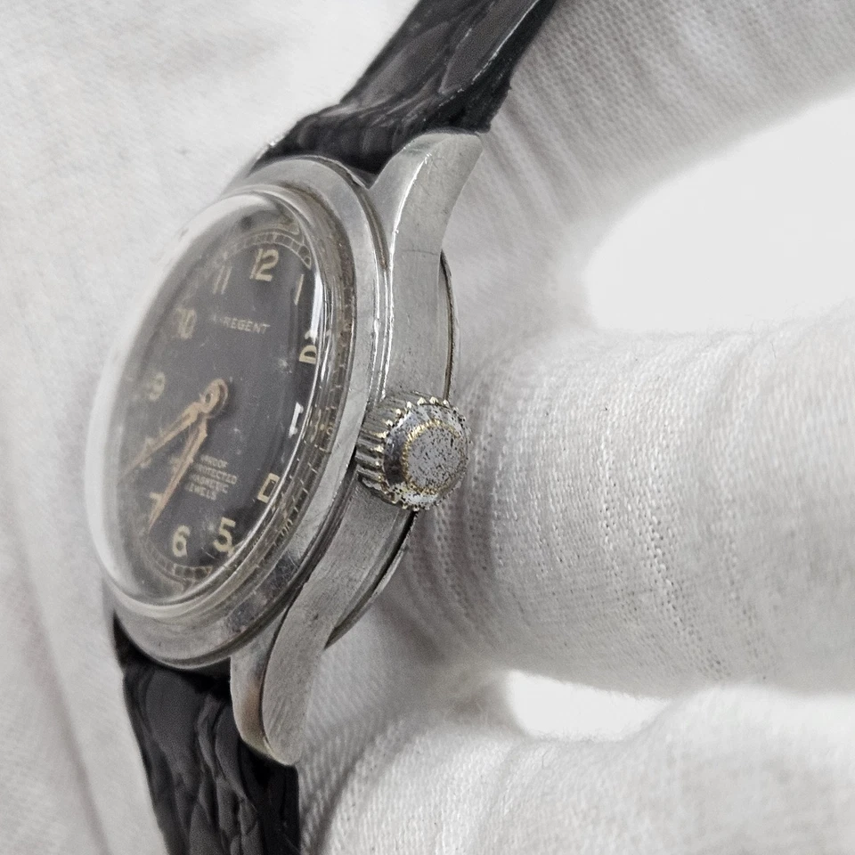 Reloj de pulsera Regent mecánico 17J de acero inoxidable suizo vintage raro militar para hombre  Foto 2 de 4