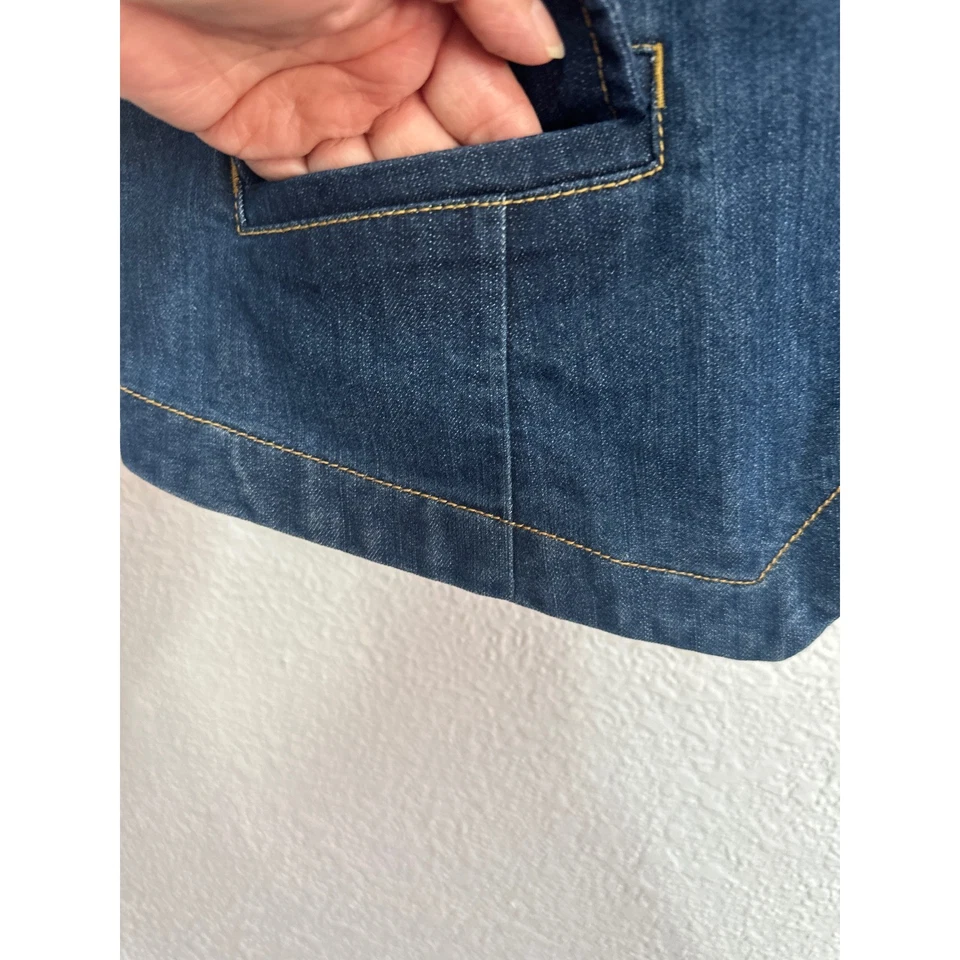 Chaleco vaquero Canyon River Blues para mujer XL botones bolsillos delanteros ajustables traseros Foto 3 de 4