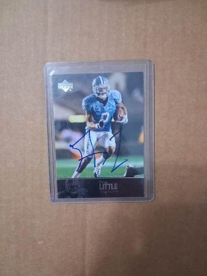Upper Deck 2011 College Football Legends Greg Little #90 Auto UNC Tar Heels