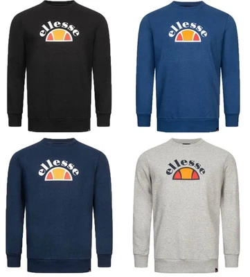 Mens Ellesse Sweatshirt Crew Sweat Casual Everyday Jumper Cotton Xmas Gift Dad