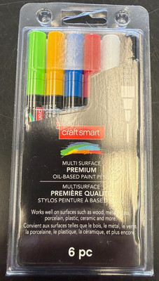 Premium Fine Tip Oil-Based Paint Pens by Craft Smart  6ct (621358)