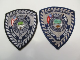 South Carolina North Charleston Police Patch Set Diff Sizes & Flags