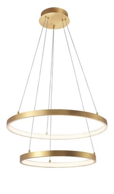 Nova Luce Pendelleuchte Hängeleuchte Leon LED Blattgold Warmweiß Ø 60 cm 67 W