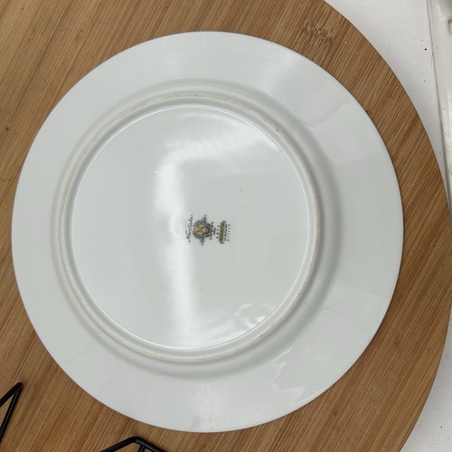 Platos de cena Noritake WARRINGTON 10,5". 6872. Banda verde, pergaminos bronceados - Imagen 4 de 4