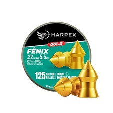 Harpex Fenix Gold .22 (5.5mm) Cal Airgun pellets  - Lead Pointed high precision