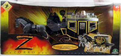 Zorro - Giocho Preziosi 2005 - Runaway Armored Coach with Zorro - Figurines Arti - Photo 1/3