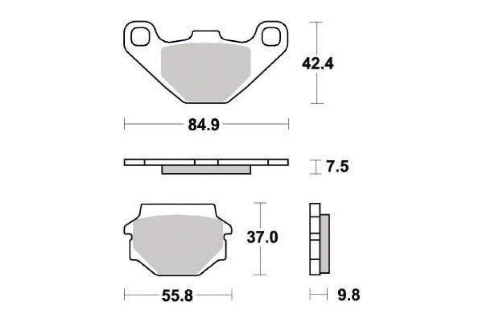 Plaquette de frein Newfren pour Kawasaki KLE 250 Versys 1995-2001 en metal fritte