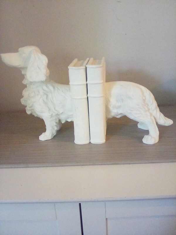 Clayre & Ref Dog Book Ends 8 12" Tall & 16" Long put together