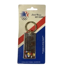 1984 Los Angeles  Olympics Brass Key Chain in Original Package