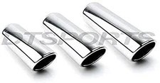 Different Trends Dt-253518Rac 3.50In Rolled Angle Texas Exhaust Tip 2.50In Id/3.