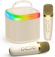 JYX Mini Karaoke Machine for Kids, Portable Bluetooth Karaoke Speaker Unpowered