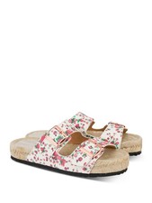 MANEBI LoveShackFancy Womens Berry Cherry Platform Leather Espadrilles 40