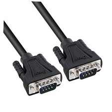 DTECH DB9 9 Pin Serial Cable Male to Male RS232 Straight Through 6ft