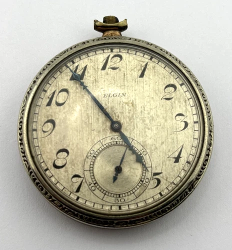 Elgin 1920 Antique Mechanical Pocket Watch 7J  12s  22198693 DOESN'T WORK