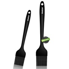 2 Pack Silicone Basting Pastry Brushes - Heat Resistant Brush with Soft Bristles