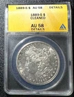 1889S Morgan SILVER Dollar "San Francisco" KEY Date AU58 Details ANACS Certified