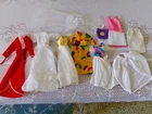 Vintage Barbie clothes some unbranded shoes, hats, sunglasses Fashion Doll case