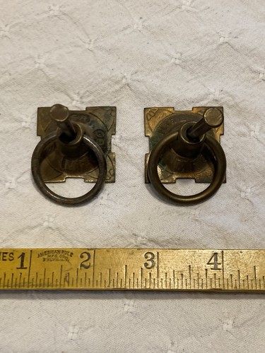Lot Of 2 SINGER Ring Drop Down Drawer Pull - Hardware - Picture 10 of 10