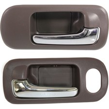Interior Door Handle For 2001-2005 Honda Civic Set Of 2 Front Sedan Plastic