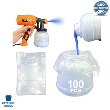 100PCS Disposable Paint Sprayer Cup Liners for Wagner  More
