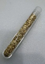 1 Vial Of 24k Gold Flakes  3.25" Long GOLD
