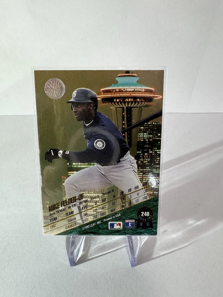 1993 Leaf Mike Felder Houston Astros #248 Seattle Mariners - On Card Auto!! - Image 2 of 2